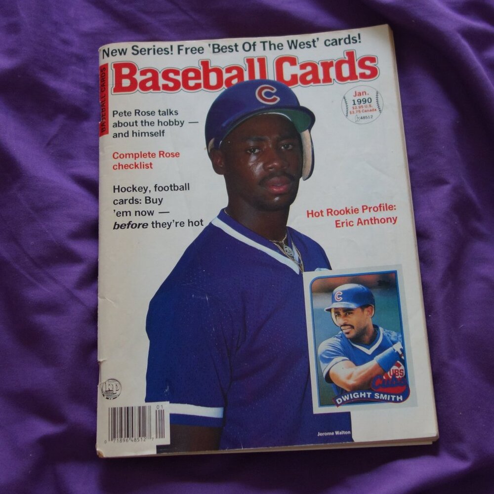 Vintage Baseball Cards Jan. 1990 Magazine feat. Hot Rookie Profile: Eric Anthony
